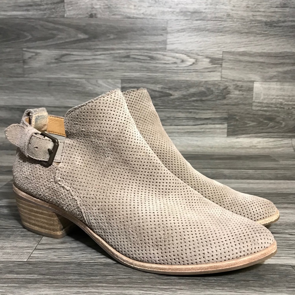 Dolce Vita Perforated Buckle Ankle Booties